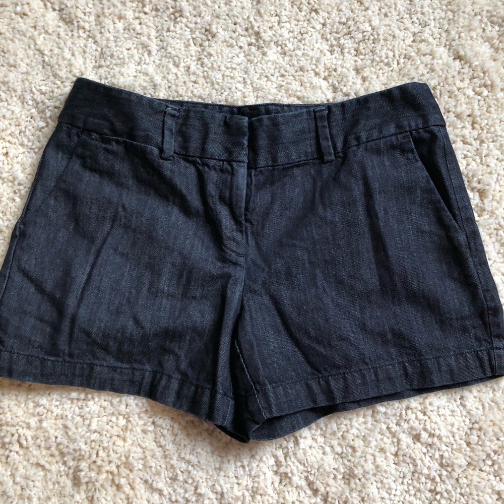 LOFT dark denim shorts size 2